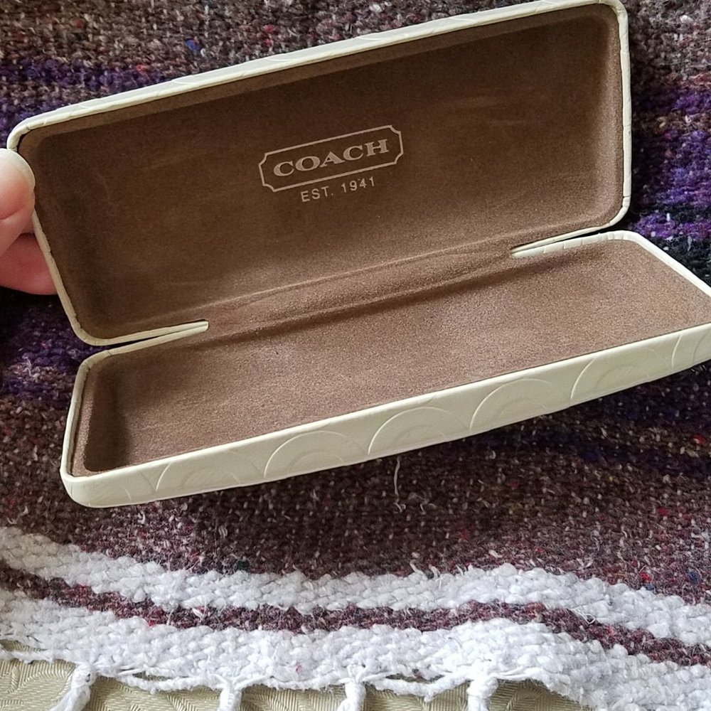 White Coach Sunglasses Case